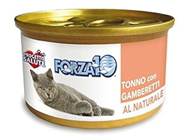 Влажный корм для взрослых кошек FORZA10 TONNO con GAMBERETTI AL Naturale с тунцом и креветками 75г