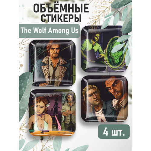 Наклейки на телефон 3D стикеры Волк среди нас the wolf among us a telltale games series ps4