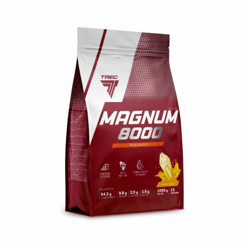 Гейнер для набора массы, 5450 гр, Trec Nutrition Magnum 8000, вкус ваниль-карамель