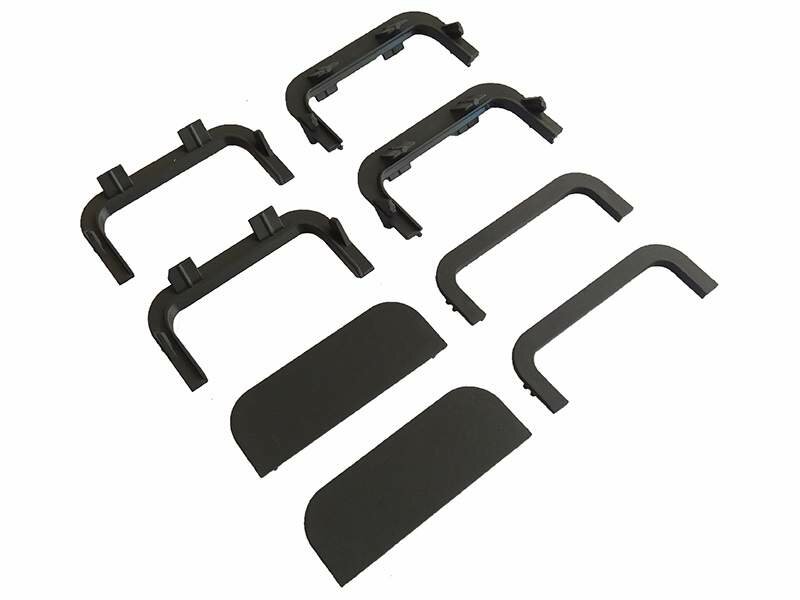 фото Комплект соединителей и торцевых заглушек П-образного профиля FRM9201 Gola FIRMAX(8частей), пластик, черный