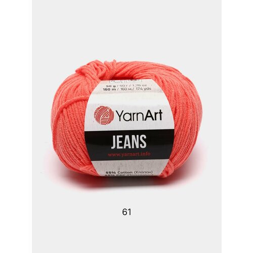 Пряжа YarnArt Jeans Ярнарт Джинс, Цвет Коралловый