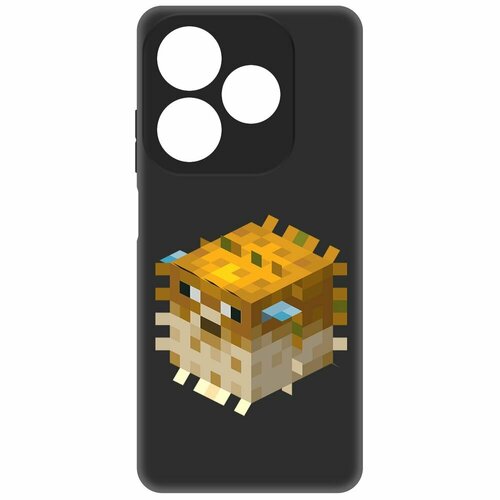 Чехол-накладка Krutoff Soft Case Minecraft-Иглобрюх для INFINIX Smart 8 Pro черный чехол накладка krutoff soft case minecraft иглобрюх для infinix smart 7 черный