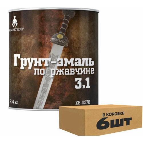 Грунт-эмаль 3в1 белая ХВ-0278 2,4кг химлегион 6шт/уп