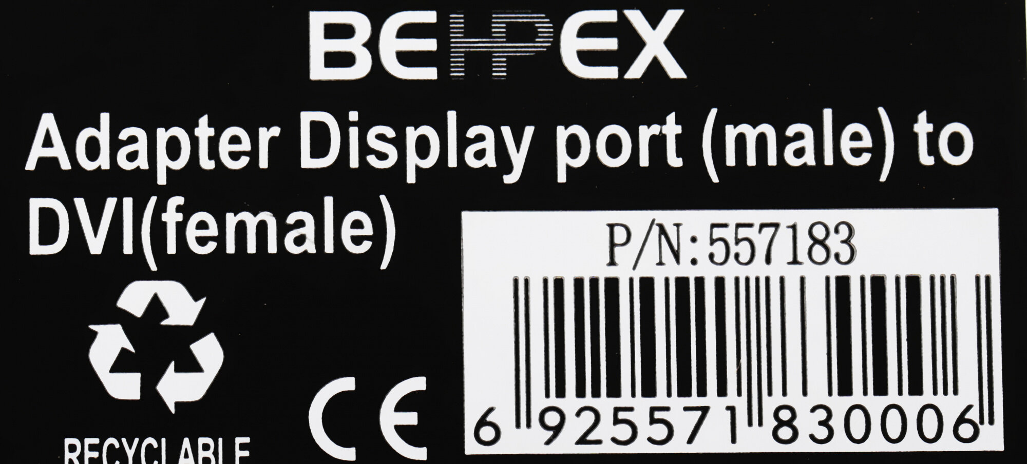 Переходник DisplayPort (m)/DVI (f) Noname - фото №4