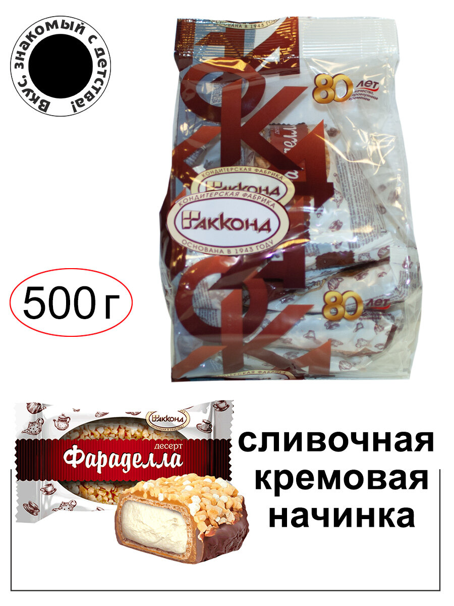 Акконд/ Конфеты Фараделла десерт 500гр./ Вкус, знакомый с детства!