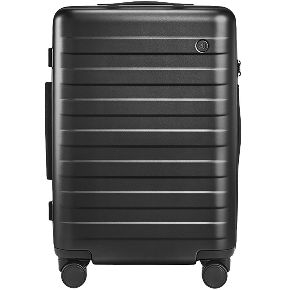 Чемодан NINETYGO Rhine Luggage, поликарбонат, рифленая поверхность, 66 л, черный