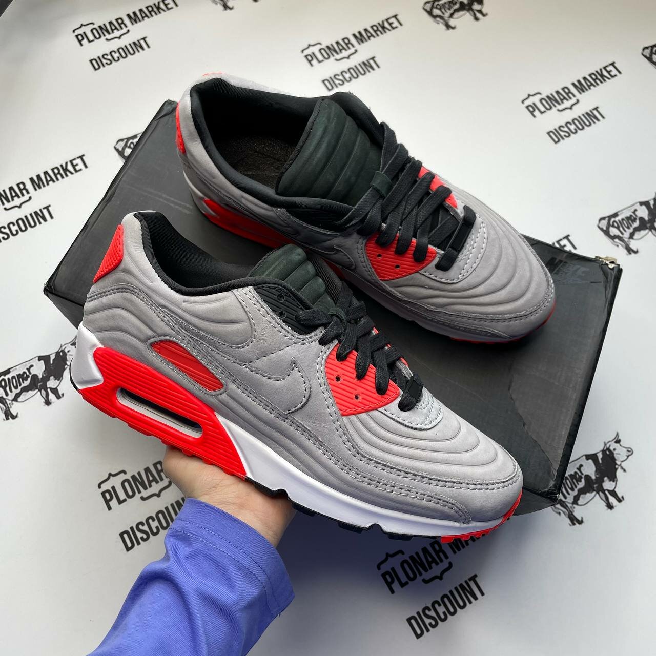 Nike air max rojas y grises discount