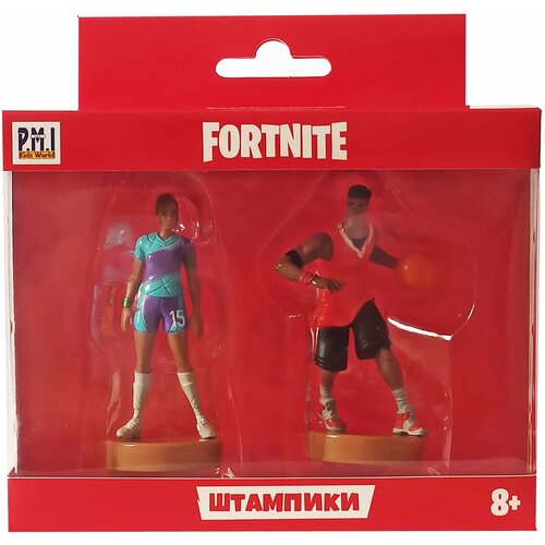 Штампик фигурка Fortnite 2шт 7,5см (2 серия) / Штампики Фортнайт в коробке по 2шт (5215) / Форвард и Пробивная плеймейкерша