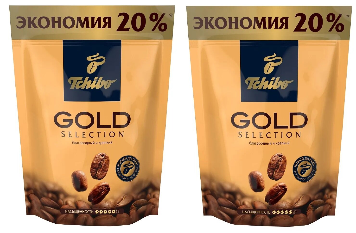 Кофе растворимый Tchibo Gold Selection, 150 г пакет (Чибо) х 2 шт