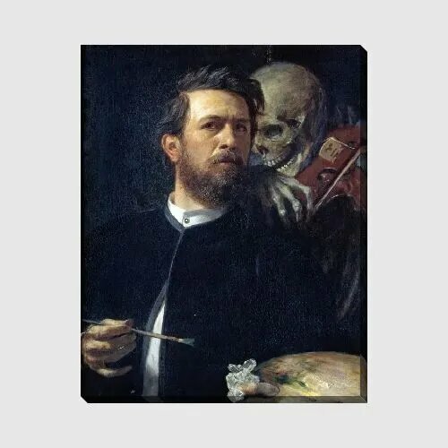 Картина на холсте Автопортрет Self portrait Бёклин Арнольд 2810₽