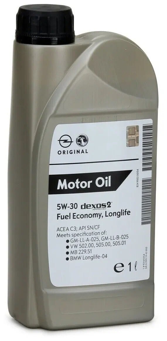 Моторное масло General Motors Dexos 2 5W-30, 1 л