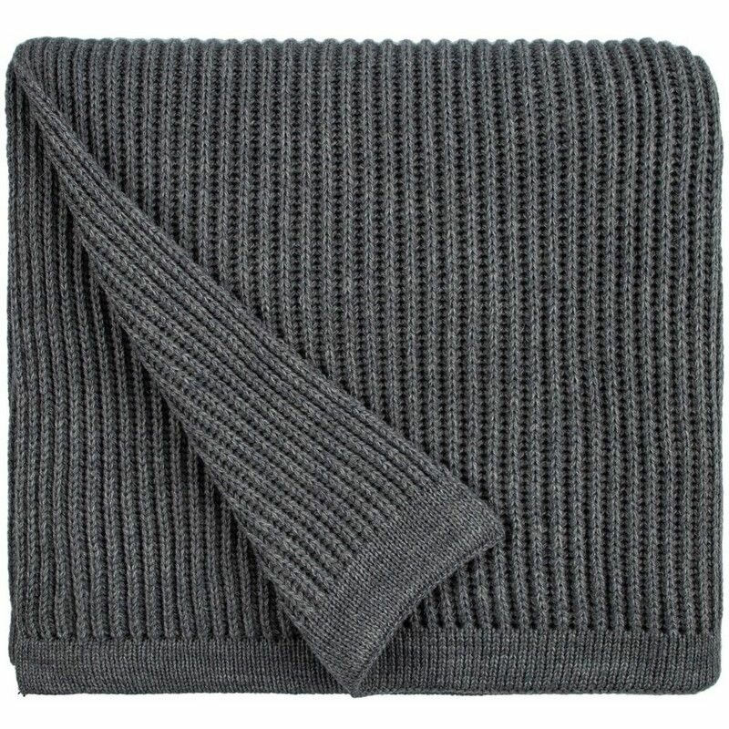 Плед Shirr, серый меланж, серый — фото 1