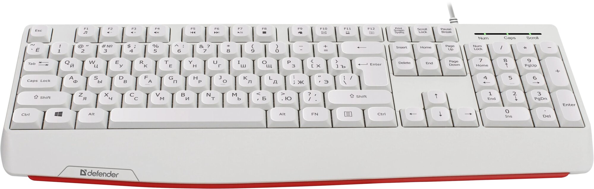 Клавиатура DEFENDER ATOM HB-546 RU WHITE 45547 1.8M — фото 1