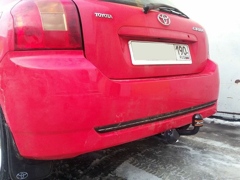 Фаркоп AvtoS на Toyota Corolla E12 2002-2007, тип крюка "A", г/в.н. 1300/75кг, - фото №1