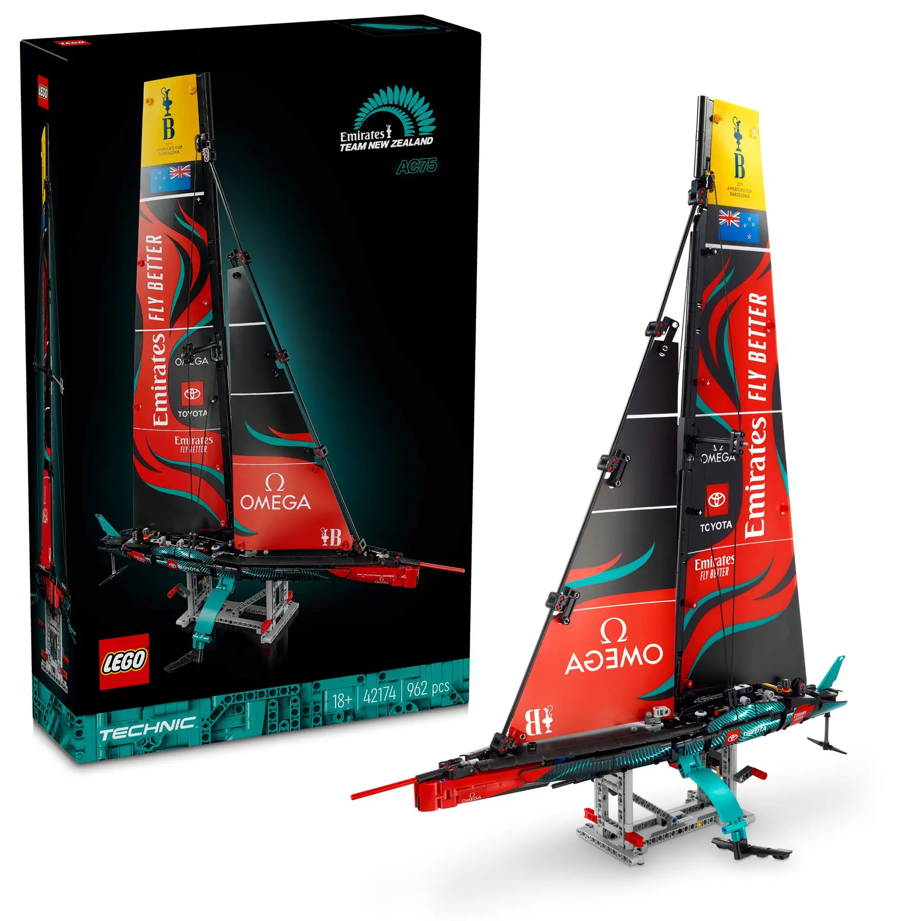 Конструктор LEGO Technic 42174 Emirates Team New Zealand AC75 Yacht, 962 дет. — фото 1