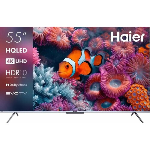 фото 55" телевизор haier 55 smart tv s3 2022 ips ru, серый