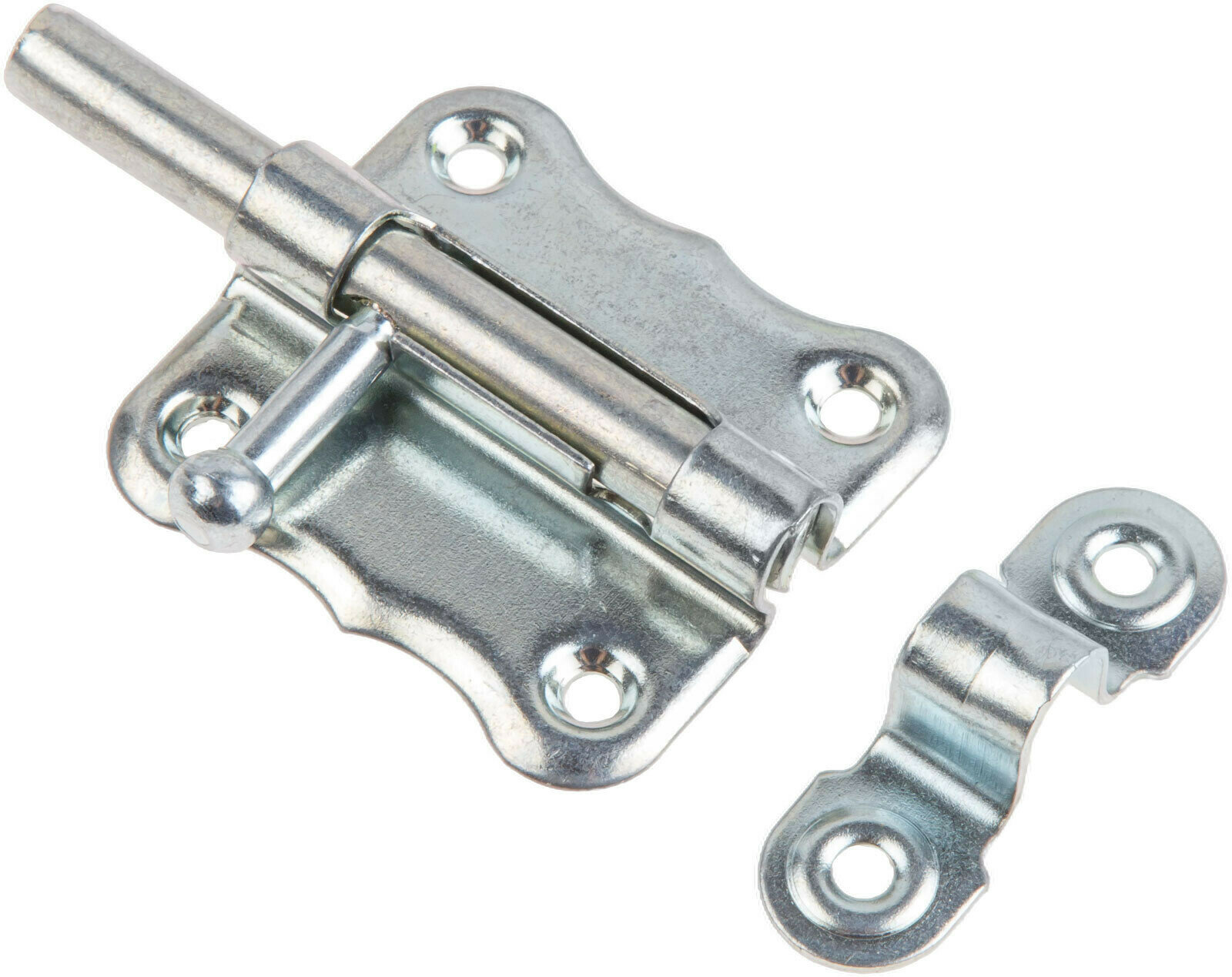 Шпингалет 50 мм фигурный ЗТ2 белый цинк STARFIX