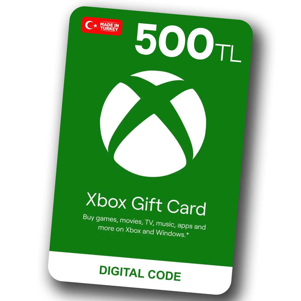 Цифровая подарочная карта Xbox Store 500 TRY/TL, (Турция) для пополнения кошелька