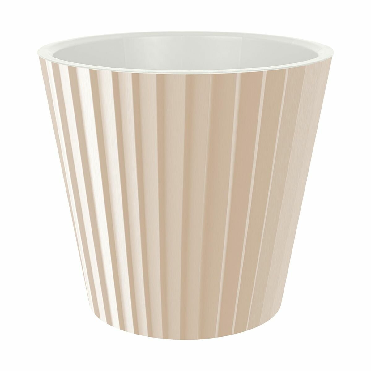 Горшок для цветов InGreen Sand, диаметр 320 мм, 15.8 л, молочный шоколад, на колесах