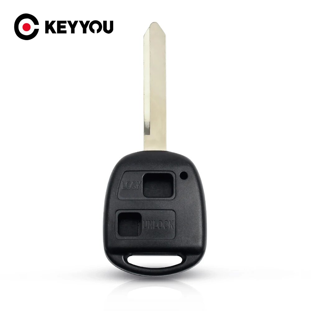 Запасные кнопки KEYYOU 2/3, корпус автомобильного ключа дистанционного управления чехол для Toyota Yaris Avensis Corolla RAV4 Echo Camry Fob TOY47 Blade, With Button Pad — фото 1