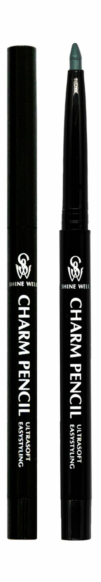 SHINEWELL Карандаш для глаз Charm Pencil, 1 г, 04 зеленый нефрит