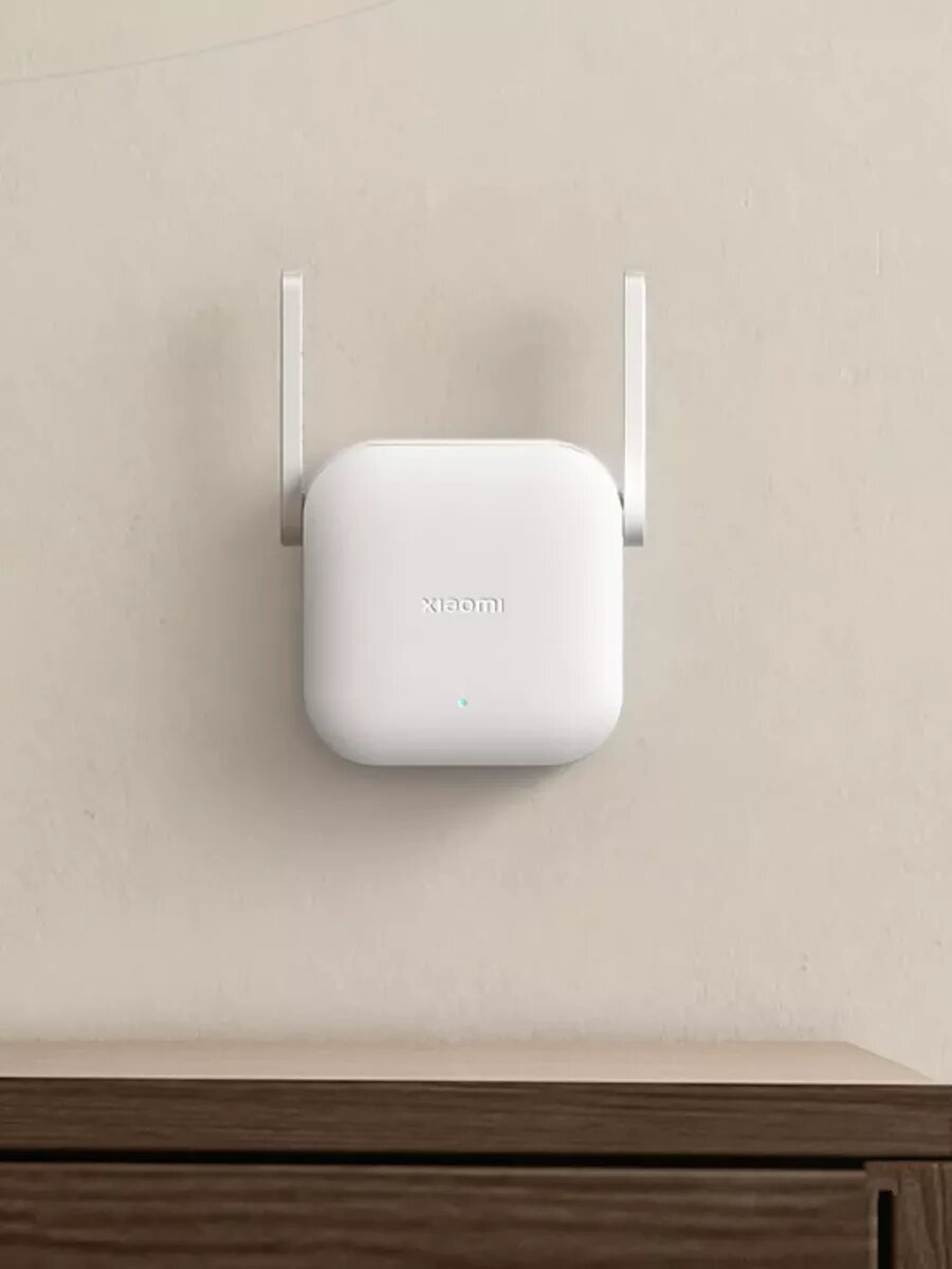 Усилитель сигнала Xiaomi, Wi-Fi Range Extender, N300, Global DVB4398GL, расширитель зоны, белый — фото 1