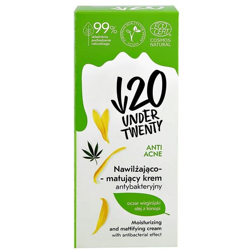 Крем для лица LIRENE UNDER TWENTY увлажняющий и матирующий с антибактериальным эффектом 50 мл