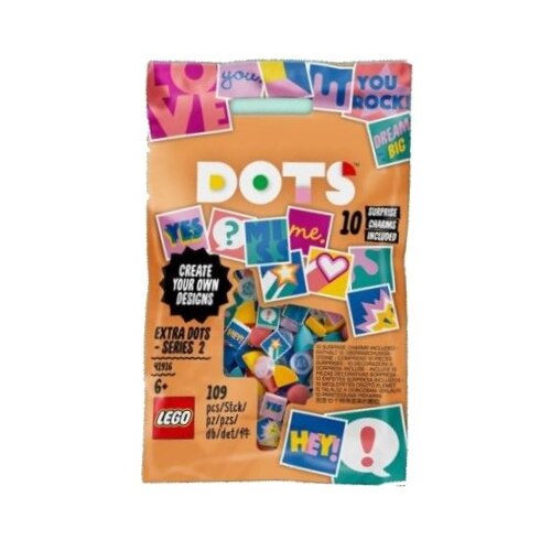 Конструктор LEGO DOTS 41916 Тайлы Серия 2, 109 дет. конструктор lego dots 41946 тайлы dots серия 6 118 дет