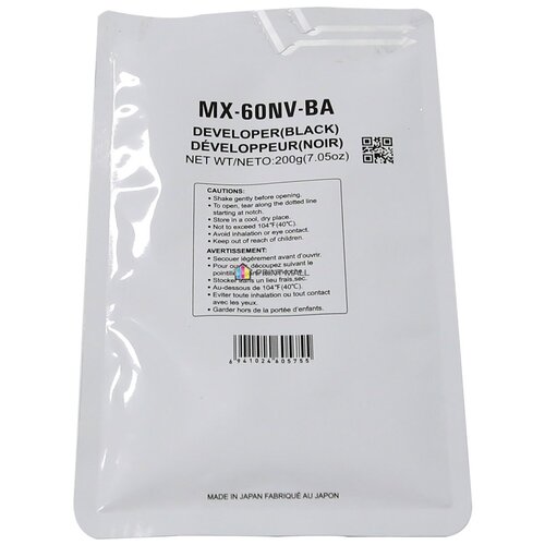 Девелопер MX-60NVBA для SHARP MX-3050N/4050N/5070N/C3081R/C5081D (CET) Black, 200г, 500000 стр., CET171009