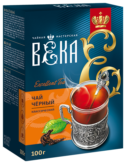 Чай черный ВЕКА высший сорт листовой, 200 г - фото №1