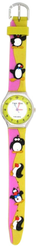 Детские кварцевые часы "Тик-Так", серия H108-2, жёлтые пингвины