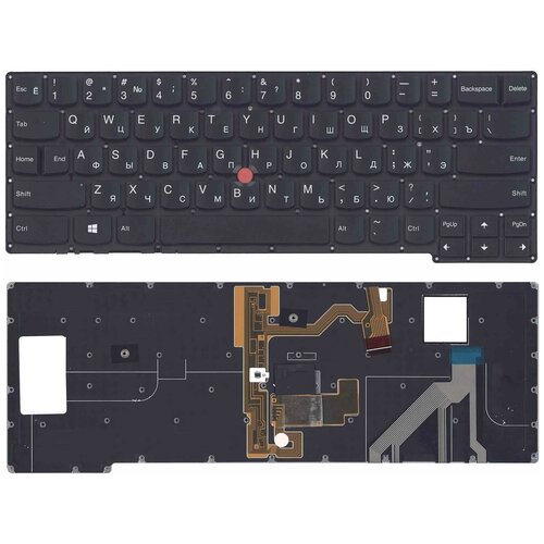 Клавиатура keyboard MP-13F53USJ442 для ноутбука Lenovo ThinkPad X1 carbon Gen 2 2014 топ-панель черная с подсветкой 5383₽