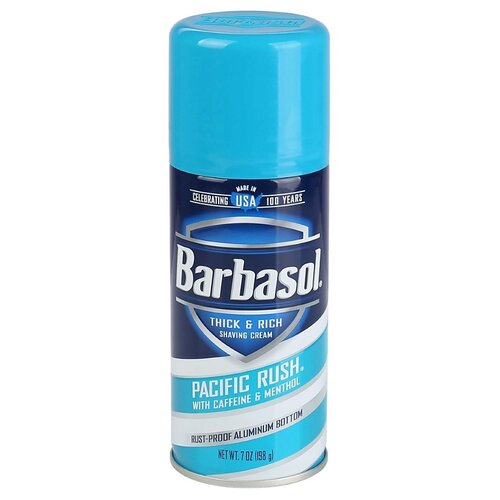 Крем-пена для бритья Pacific Rush Barbasol, 198 г, 198 мл