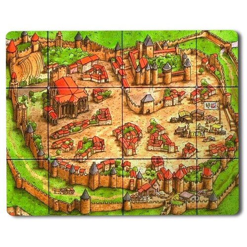 Коврик для мыши с принтом настольная игра Carcassonne Каркассон - 6964 Г