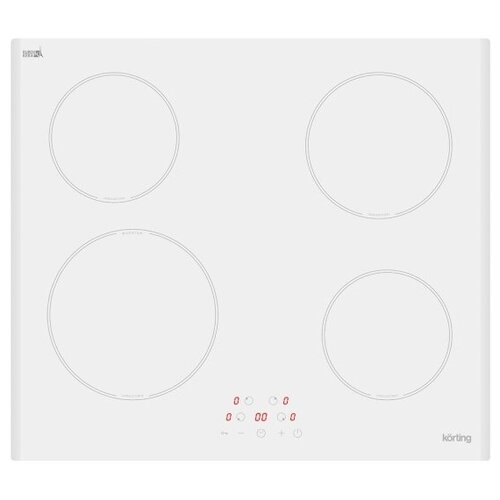Индукционная варочная панель Korting HI 64013 BW 4 конфорки, белая (HI 64013 BW)