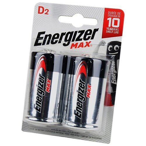 Батарейка Energizer LR20, 2 шт батарейка energizer max lr20 bl2 упаковка 2 шт