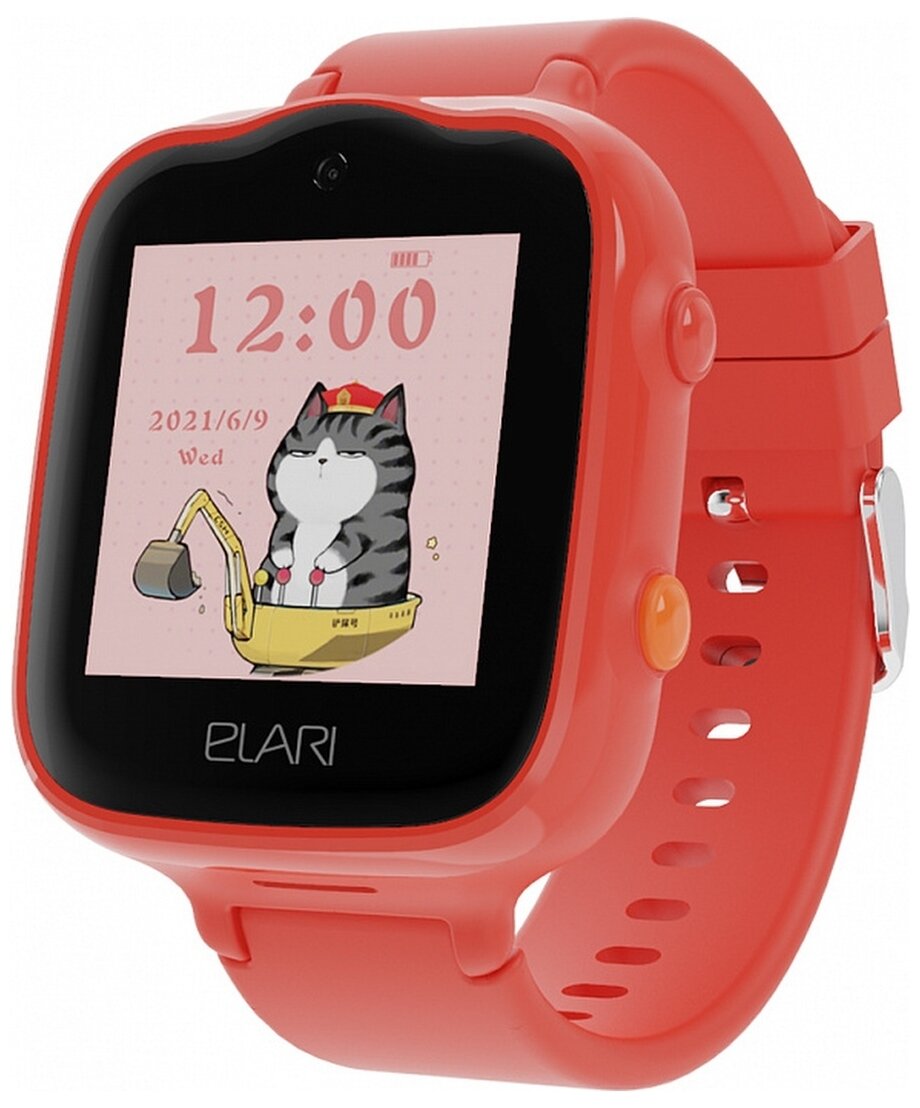 Детские умные часы Elari KidPhone 4G Bubble, красный