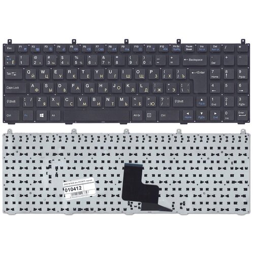 Клавиатура для ноутбука DNS W765S черная без рамки широкий Enter 3216₽