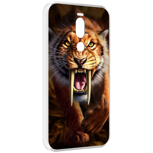 Чехол MyPads саблезубый злой тигр для Meizu X8 задняя-панель-накладка-бампер чехол mypads саблезубый злой тигр для oukitel wp18 задняя панель накладка бампер