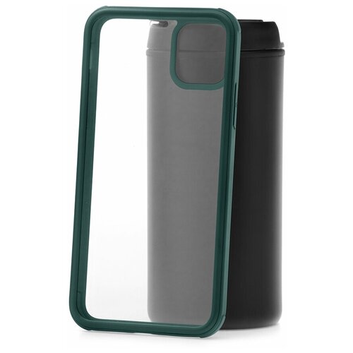 фото Чехол для apple iphone 11 pro max kruche flexible side frame dark green / чехол на айфон / чехол для айфон / бампер на айфон / чехол накладка для iphone / противоударная накладка для iphone / защита для iphone / защита на айфон / cсиликоновый чехол для iphone / пластиковый чехол на iphone / защитный чехол для iphone / кruче,kruche