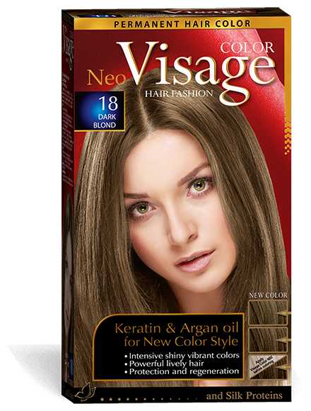 COLOR Visage Стойкая крем-краска для волос, 18 Тёмно-русый / Dark Blond