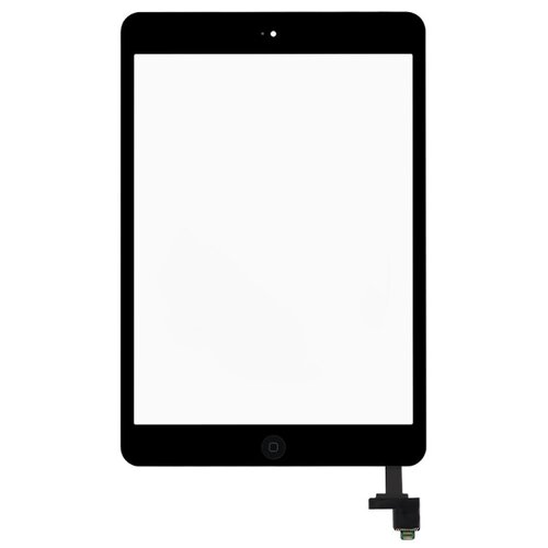тачскрин для apple ipad mini ipad mini 2 retina шлейф под коннектор с разъемом кнопка home черный Тачскрин (сенсор) для Apple iPad mini 2 в сборе с разъемом/кнопкой HOME (черный)