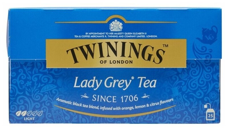 Twinings Lady Grey 2г x 25 пак чай черный ароматизированный (078775) - фотография № 5