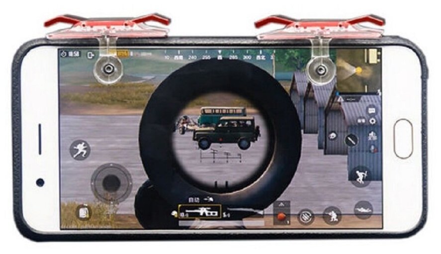 Игровой джойстик для смартфона E9 Контроллер L1R1 Триггер Pubg Геймпад для телефона