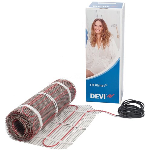 теплый пол деви comfort mat 150t 1350w 230в 9m2 83030584r Нагревательный мат, DEVI, DEVIcomfort 150T (DTIR-150) 150 Вт/м2 300 Вт, 2 м2, 400х50 см, длина кабеля 140 м