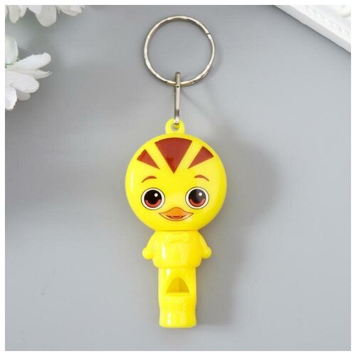 фото Фонарик свет на кольце+свисток "утёнок" микс мигает 6х3,2х1,3 см мастер к.