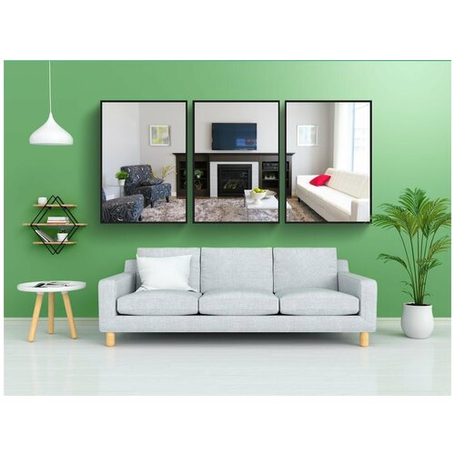 фото Набор модулных постеров для интерьера "гостиная, диван, стулья" 60x90 см. в тубусе, без рамки lotsprints