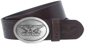 MONTANA Ремень кожаный MONTANA 31023 Silver Brown 120 120 см Коричневый