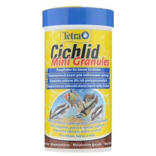 Tetra Cichlid Мini корм для маленьких и карликовых цихлид, мелкие гранулы 250 мл (2 шт)