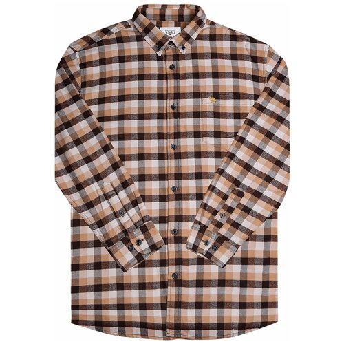 фото Рубашка мужская / camel can torp / клетка 0235 / тёмно-коричнево-бежевый / (m)